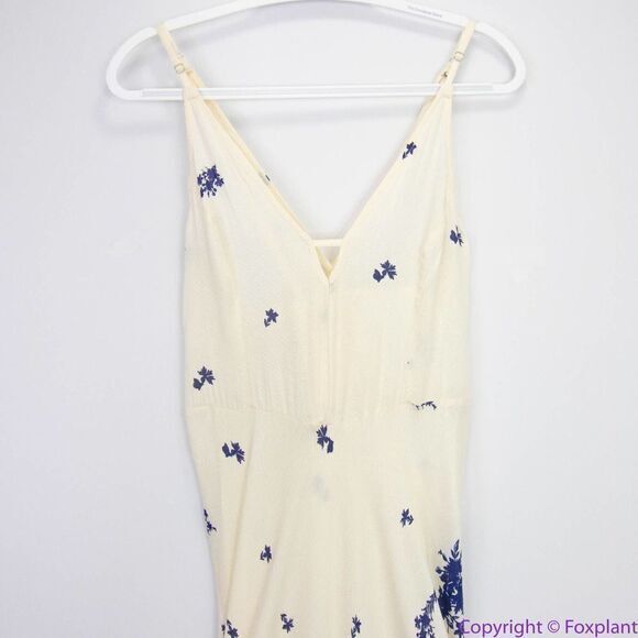 NEW Free People Get To You Printed Maxi Dress Ivory Blue, M - Picture 3 of 16